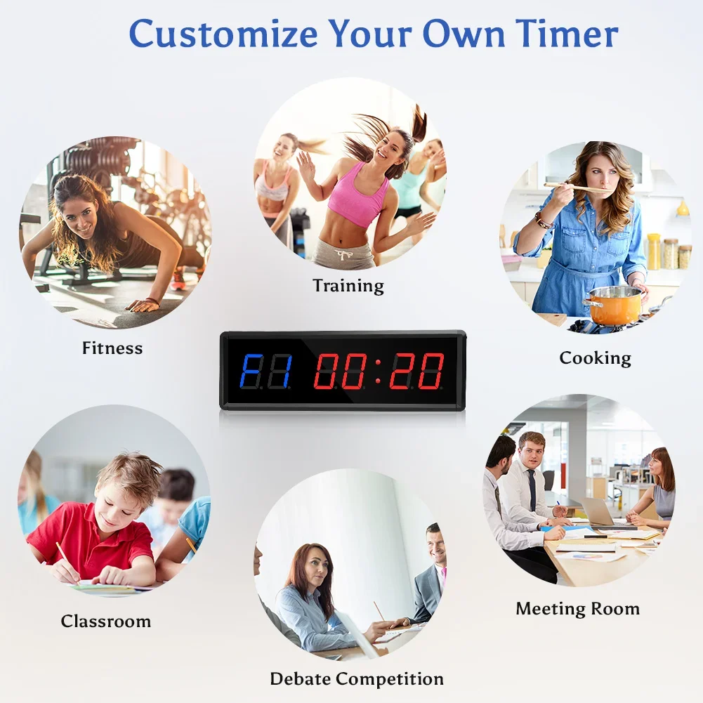 Crossfit No Equipment - Timer digitale Seesii da 1,5 pollici
